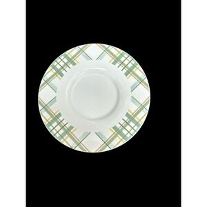 Noritake New Decade Lemonade Sky Saucer Lemons & Plaid 6 1/4"
